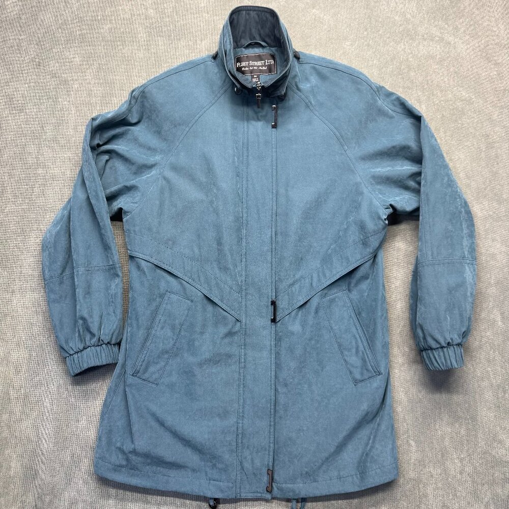 Fleet Street Blue Utility Jacket Womens PM Zip Front Coat Shell Only